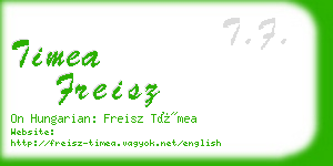 timea freisz business card